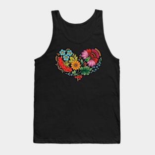 Floral heart Tank Top